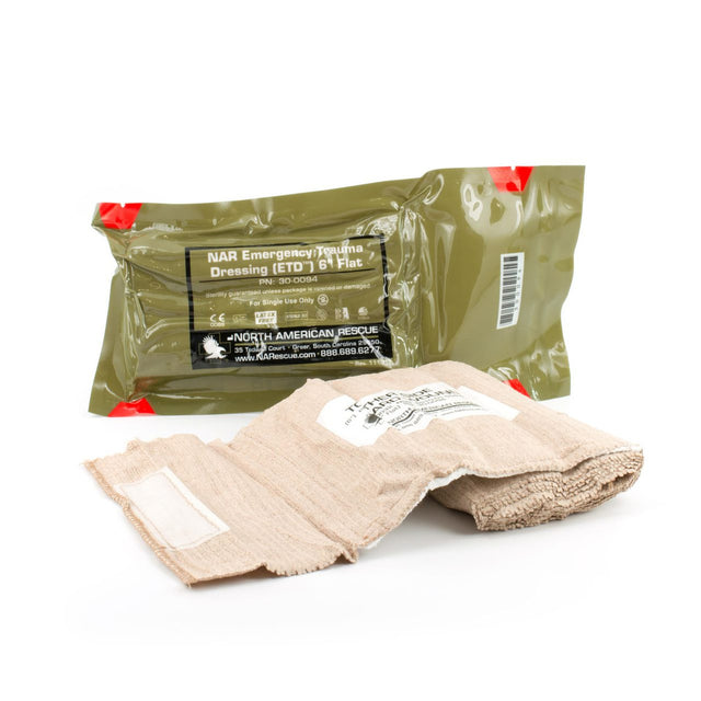 ETD (Emergency Trauma Dressing) 6" Flat Pack
