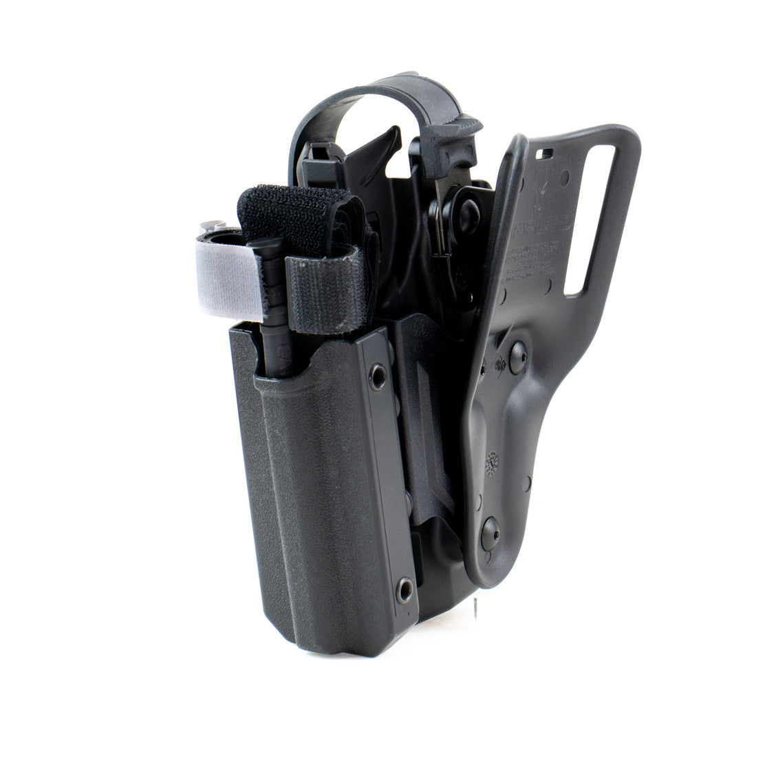 Pistol holster mount for tourniquet carrier. Tourniquet mounting bracket for Safariland SLS / ALS holsters. Red dot and non-red dot sight models. Red dot and non-red dot sight models. Eleven 10 RIGID TQ Case Holster Mount.