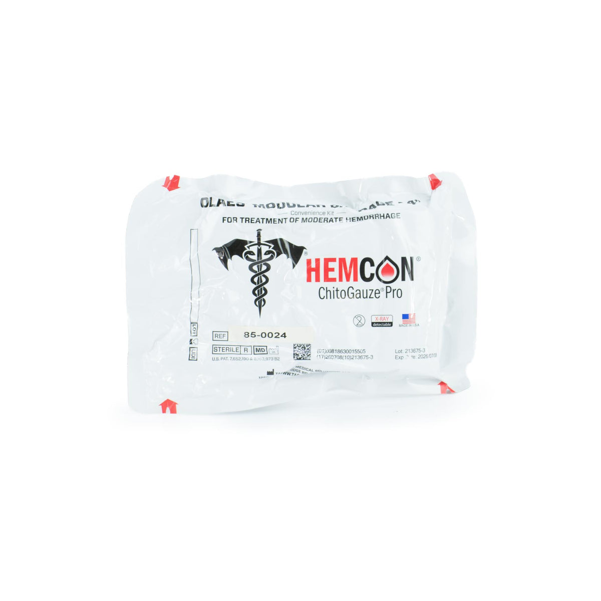 OLAES® Hemostatic Bandage - 4" Flat Packed