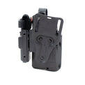 Pistol holster mount for tourniquet carrier.  Tourniquet Mounting bracket for Safariland SLS / ALS holsters.  Red dot and non-red dot sight models.   Red dot and non-red dot sight models. Eleven 10 RIGID TQ Case Holster Mount.